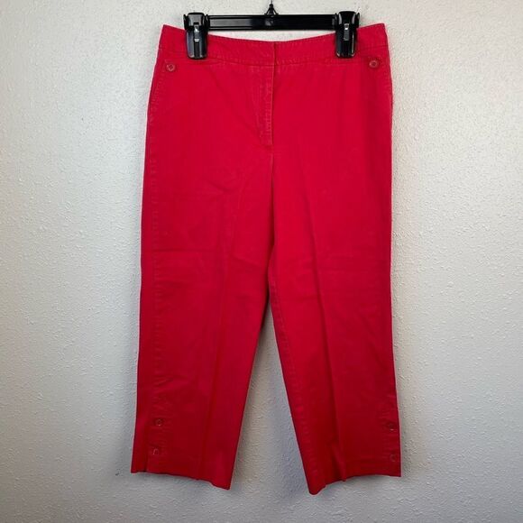 Requirements Red Cropped Pants Size 10 EUC - Picture 1 of 5